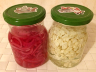 picklad rödlök och blomkål picklad rödlök och blomkål