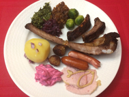 Julmiddagens skinktallrik Julmiddagens skinktallrik